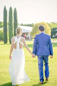 Couple de mariés à la Bastide des Barattes